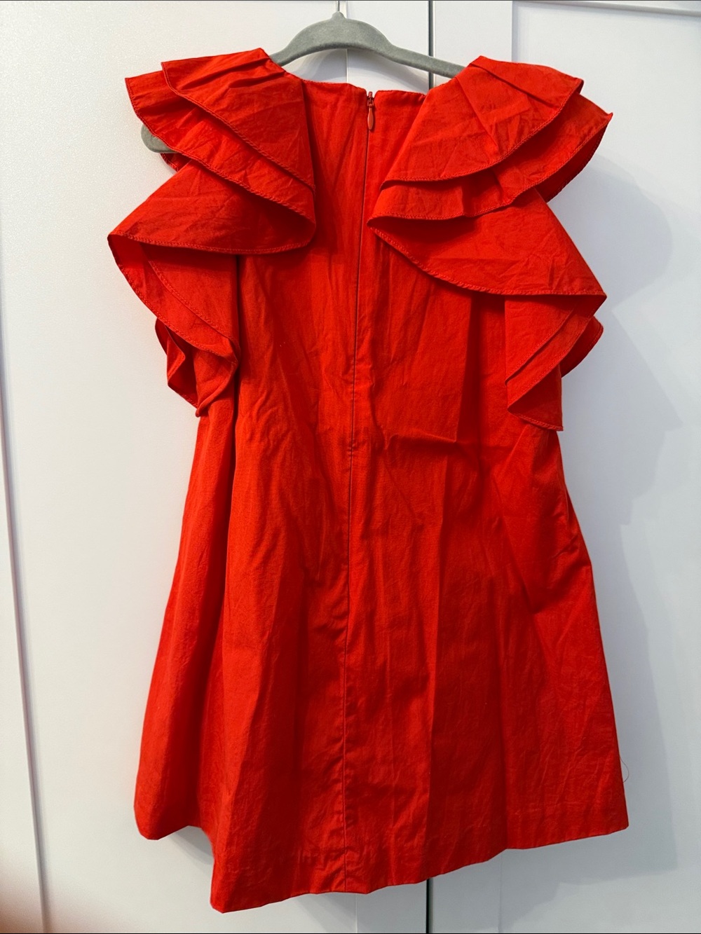 Jacadi Red Ruffle Shoulder Dress - Picture 2 of 4